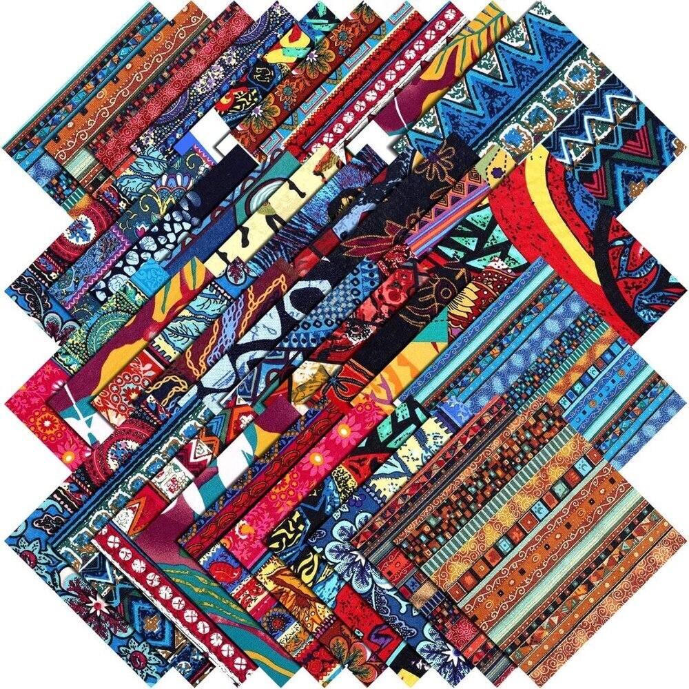 40 Pcs 10 x 10 Inch African Print Fabric Indian Cotton Indian Block Print Fabric